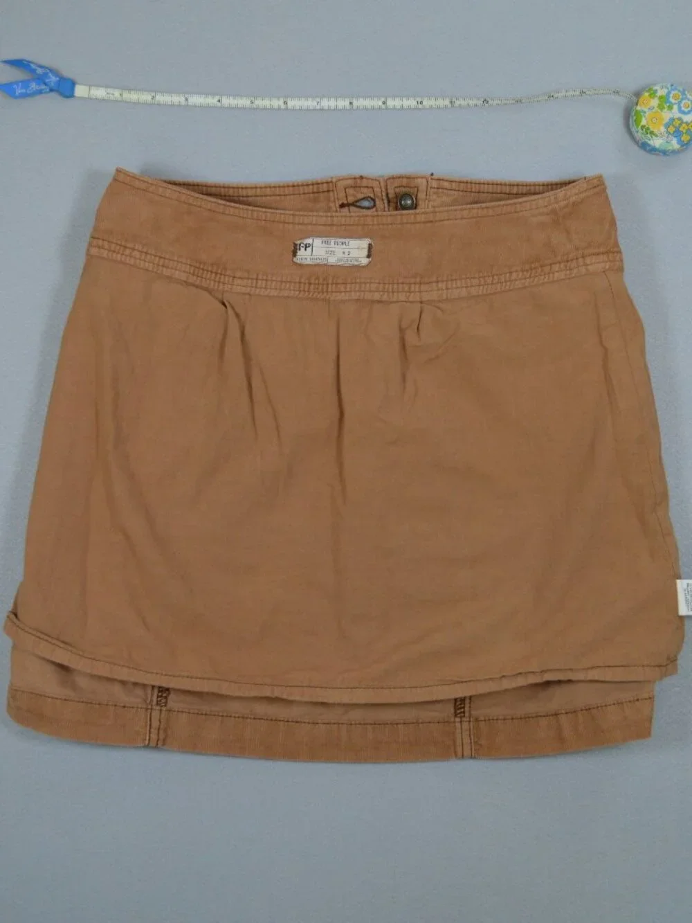🤎 Free People Come A Little Closer Corduroy Mini Skirt W2 Brown